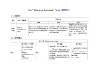 小学英语沪教牛津版(六三制一起)(2024)三年级下册（2024）Unit 7 What do we do at school?教学设计