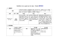 沪教牛津版(六三制一起)(2024)三年级下册（2024）Unit 1 How do we spend our free time?表格教案及反思