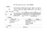 小学英语Unit 4 What sounds can we hear?表格教学设计