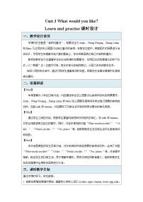 湘鲁版（2024）三年级下册（2024）Module 1 My DayUnit 3 What would you like?第2课时教案