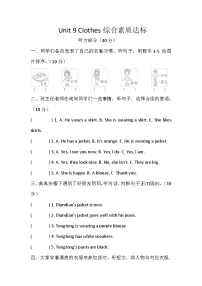 英语四年级下册（2024）Unit 9 Clothes精品课时练习
