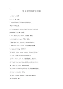 26春英语六年级下册 人教版（2024）期末复习 小学英语听力必备知识汇总学案