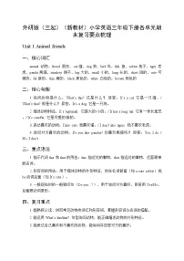2026春季外研版（三起）（新教材）小学英语三年级下册（全册）各单元知识点复习要点梳理