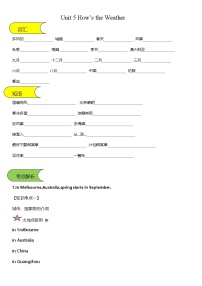 教科版（2024）四年级下册（2024）Unit 5 How's the Weather?精品课时训练