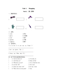 英语人教版 (PEP)Unit 6 Shopping Part A第二课时测试题