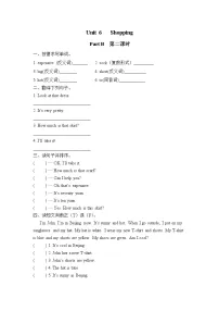 小学英语Unit 6 Shopping Part B第二课时巩固练习