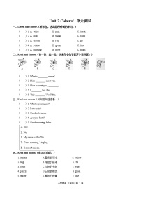 小学人教版 (PEP)Unit 2  Colours综合与测试单元测试课堂检测