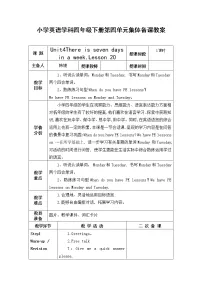 人教精通版四年级下册Lesson 20教学设计