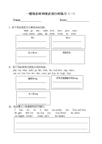 译林英语五年级下册5B一般现在时和现在进行时练习