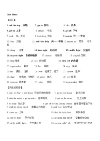 小学新版-牛津译林版Unit 3 Asking the way学案设计