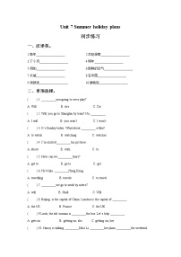 新版-牛津译林版六年级下册Unit 7 Summer holiday plans课堂检测