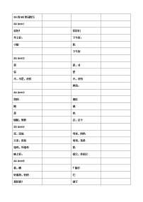 译林英语3A到6B单词默写