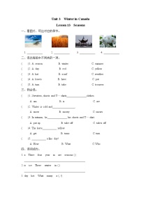 冀教版 (三年级起点)六年级上册Lesson 13 Seasons课后练习题