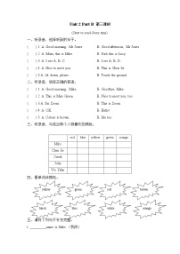 小学英语人教版 (PEP)三年级上册Unit 2  Colours Part B精品第三课时同步练习题