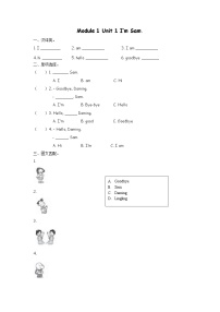 小学英语外研版 (三年级起点)三年级上册Unit 1 I'm Sam.课时作业