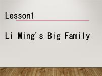 冀教版 (三年级起点)五年级上册unit 1 My familyLesson 1 Li Ming's Big Family背景图ppt课件