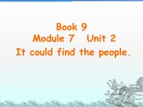 小学英语外研版 (一年级起点)五年级上册Unit 2 It could find the people .说课课件ppt