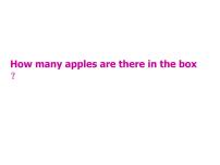 小学英语外研版 (一年级起点)三年级下册Module 7Unit 2 How many apples are there in the box?课堂教学ppt课件