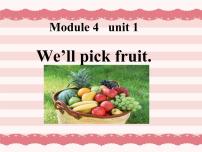 外研版 (一年级起点)三年级下册Unit 1 We'll pick fruit.说课课件ppt