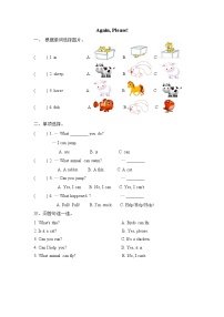 小学英语冀教版 (三年级起点)三年级下册Unit 1  Animals on the farm综合与测试课后测评