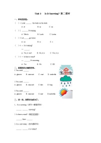 小学英语Unit 3 Is It Snowing?精品第2课时2课时同步测试题