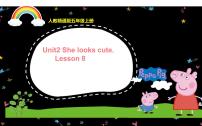 小学英语人教精通版五年级上册Unit 2 She looks cute.Lesson 8教学演示课件ppt