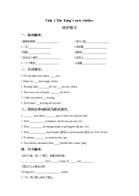 新版-牛津译林版六年级上册Unit 1 The king's new clothes精品课时训练