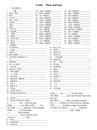 小学英语新版-牛津译林版六年级上册Unit 4 Then and now优秀复习练习题