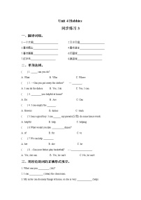 五年级上册Unit 4 Hobbies精品同步达标检测题