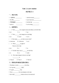英语五年级上册Unit 2 A new student精品同步达标检测题