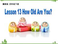 冀教版 (三年级起点)四年级下册Lesson 13 How Old Are You?习题课件ppt