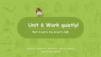 人教版 (PEP)五年级下册Unit 6 Work quietly!  Part A教案配套ppt课件