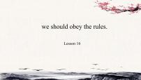 小学英语人教精通版五年级下册Unit 3 We should obey the rules.Lesson 16图片ppt课件
