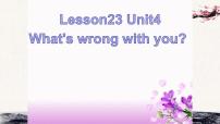 英语Unit 4 What's wrong with you?Lesson 23示范课课件ppt