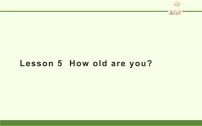 英语Lesson 5 How old are you?课堂教学课件ppt