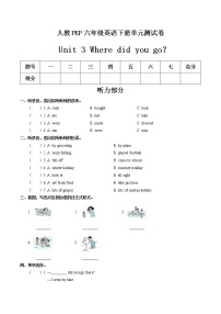 人教版 (PEP)六年级下册单元综合与测试单元测试同步练习题