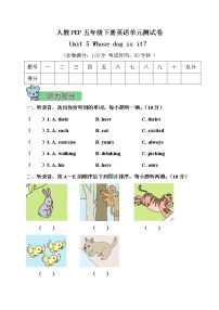 英语五年级下册Unit 5 Whose dog is it?综合与测试课时作业