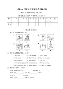 小学英语人教版 (PEP)五年级下册Unit 5 Whose dog is it?综合与测试同步训练题