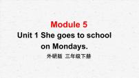外研版 (三年级起点)三年级下册Module 5Unit 1 She goes to school on Mondays.教学ppt课件