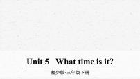 小学英语湘少版三年级下册Unit 5 What time is it?授课课件ppt