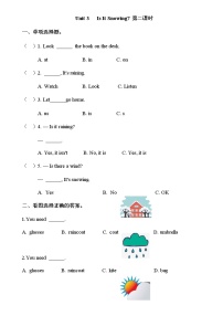 小学英语Unit 3 Is It Snowing?当堂达标检测题