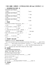 新版-牛津上海版五年级上册Unit 5 Friends综合训练题