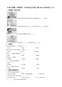 新版-牛津上海版五年级上册Module 2 RelationshipsUnit 5 Friends课后练习题