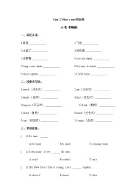 新版-牛津译林版Unit 2 What a day!单元测试当堂检测题