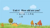 2021学年Unit 4 How old are you?教课内容ppt课件