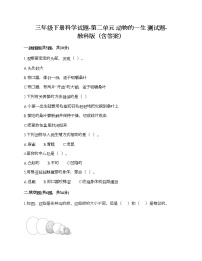 小学科学教科版 (2017)三年级下册8.动物的一生巩固练习