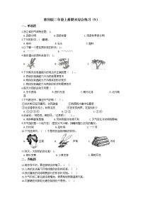 二年级科学上册期末综合练习卷（含答案） 教科版