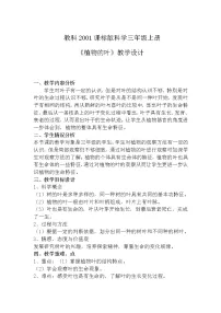 科学三年级上册5、植物的叶教案