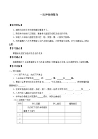 小学科学大象版 (2017)四年级上册1 一次神奇的旅行导学案