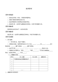 小学科学冀人版 (2017)四年级上册15 认识岩石导学案